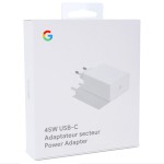 Hálózati töltő Google USB-C aljzat (45W, gyorstöltés támogatás + Type-C kábel) fehér W16-045N5C
